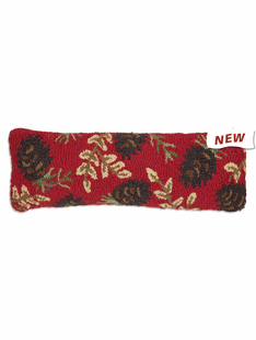 8"X24" RUBY CONES HOOKED PILLOW