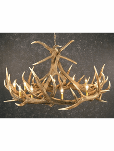 9 ANTLER ELK CHANDELIER