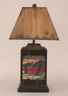 BEAD BOARD POT W/CUBS/CANOE