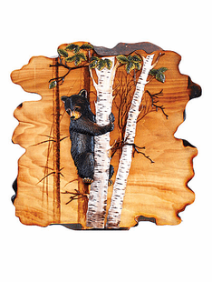 BEAR CUB INTARSIA 24"X24"