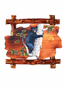 BEAR CUB INTARSIA 24"X24"
