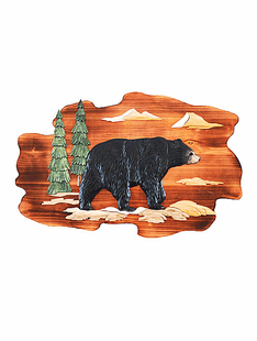 BEAR INTARSIA 24"X16"