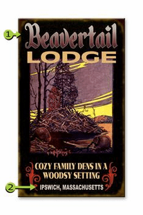 BEAVERTAIL LODGE PERSONALIZED SIGN