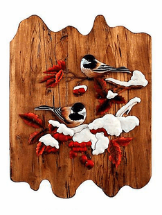 BIRD INTARSIA 14"X18"