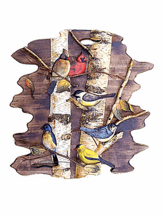 BIRD INTARSIA 24"X24"