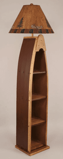 BOAT FLOOR LAMP WITH SHELVES