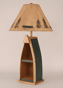 BOAT TABLE LAMP WITH SHELF