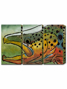 BROWN TROUT-Lg. Metal Art