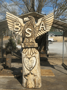 BSA-EAGLE SCOUT COMMEMORATIVE CARVING