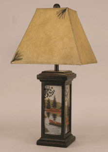 CANOE SCENE TABLE LAMP