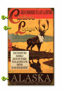 CARIBOU LODGE PERSONALIZED SIGN