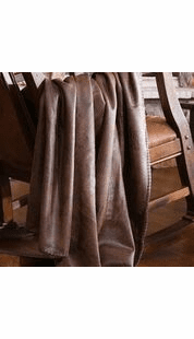 Chocolate Faux Leather Throw