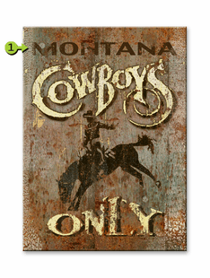 COWBOYS ONLY PERSONALIZED SIGN
