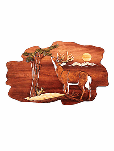 DEER INTARSIA 24"X16"