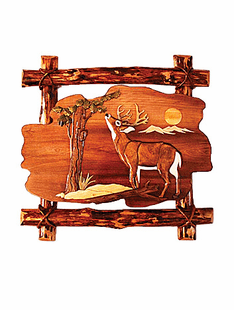 DEER INTARSIA 24"X24"