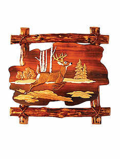 DEER INTARSIA 24"X24"