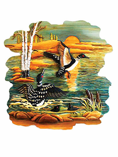 DUCK INTARSIA 24"X24"