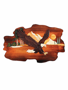 EAGLE INTARSIA 24"X16"