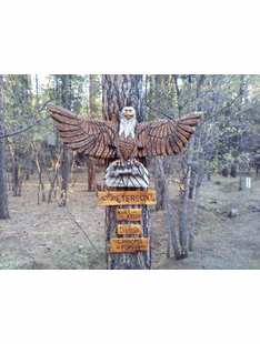 EAGLE W/TROUT CUSTOM CARVING