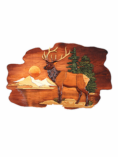 ELK INTARSIA 24"X16"