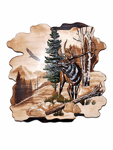 ELK INTARSIA 24"X24"