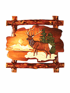 ELK INTARSIA 24"X24"