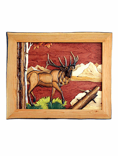 ELK INTARSIA 26"X22"