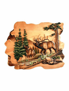 ELK INTARSIA 28"X22"