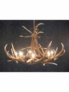ELK SIX ANTLER CHANDELIER