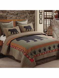 Evergreen Bear Quilt Bedding Sets
