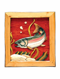 FISH INTARSIA 16"X18"