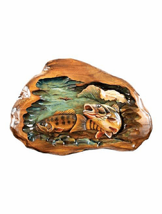 FISH INTARSIA BASS 24"X16"