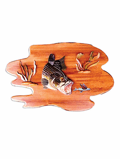 FISHING INTARSIA BASS 24"X16"