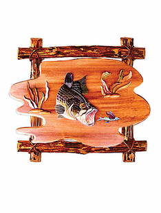 FISHING INTARSIA BASS 24"X24"