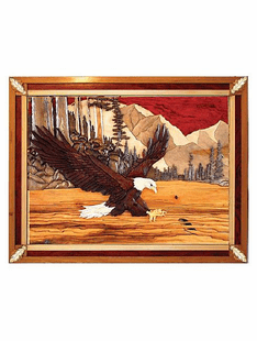 FLYING EAGLE INTARSIA 26"X22"