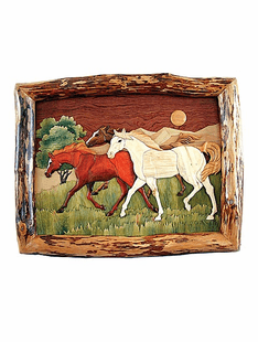 HORSE INTARSIA 26"X22"