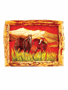 HORSE  INTARSIA 26"X22"