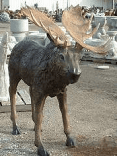 LARGE MOOSE METAL SCUPLTURE