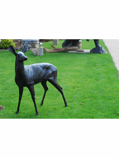 LIFE SIZE DOE METAL SCULTURE