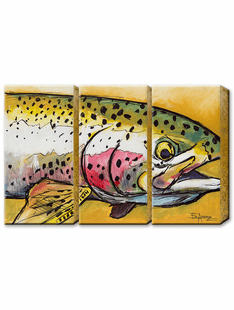 LITLE RAINBOW TROUT -Lg.Metal Art