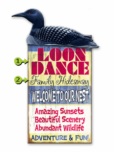 LOON DUCK PERSONALIZED SIGN