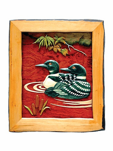 LOONS INTARSIA 16"X18"