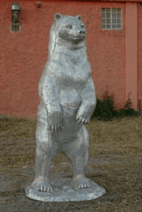 MEDIUM STANDING BEAR METAL SCULTURE
