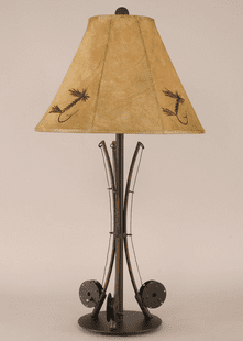 METAL FISHING POLES TABLE LAMP