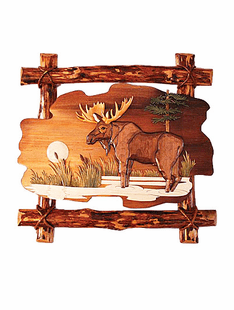 MOOSE INTARSIA 24"X24"