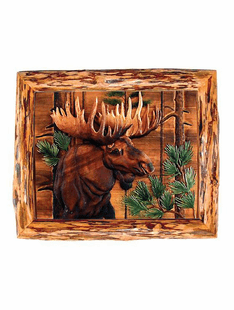 MOOSE INTARSIA 26"X22"