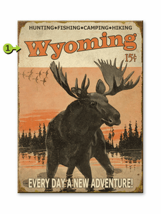 MOOSE PERSONALIZED VINTAGE SIGN
