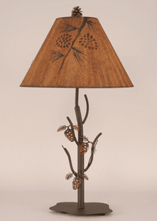PINE CONE METAL TABLE LAMP