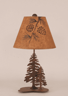 PINE TREES METAL DESK LAMP