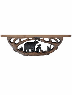 Real Wood Bear Wall Shelf 